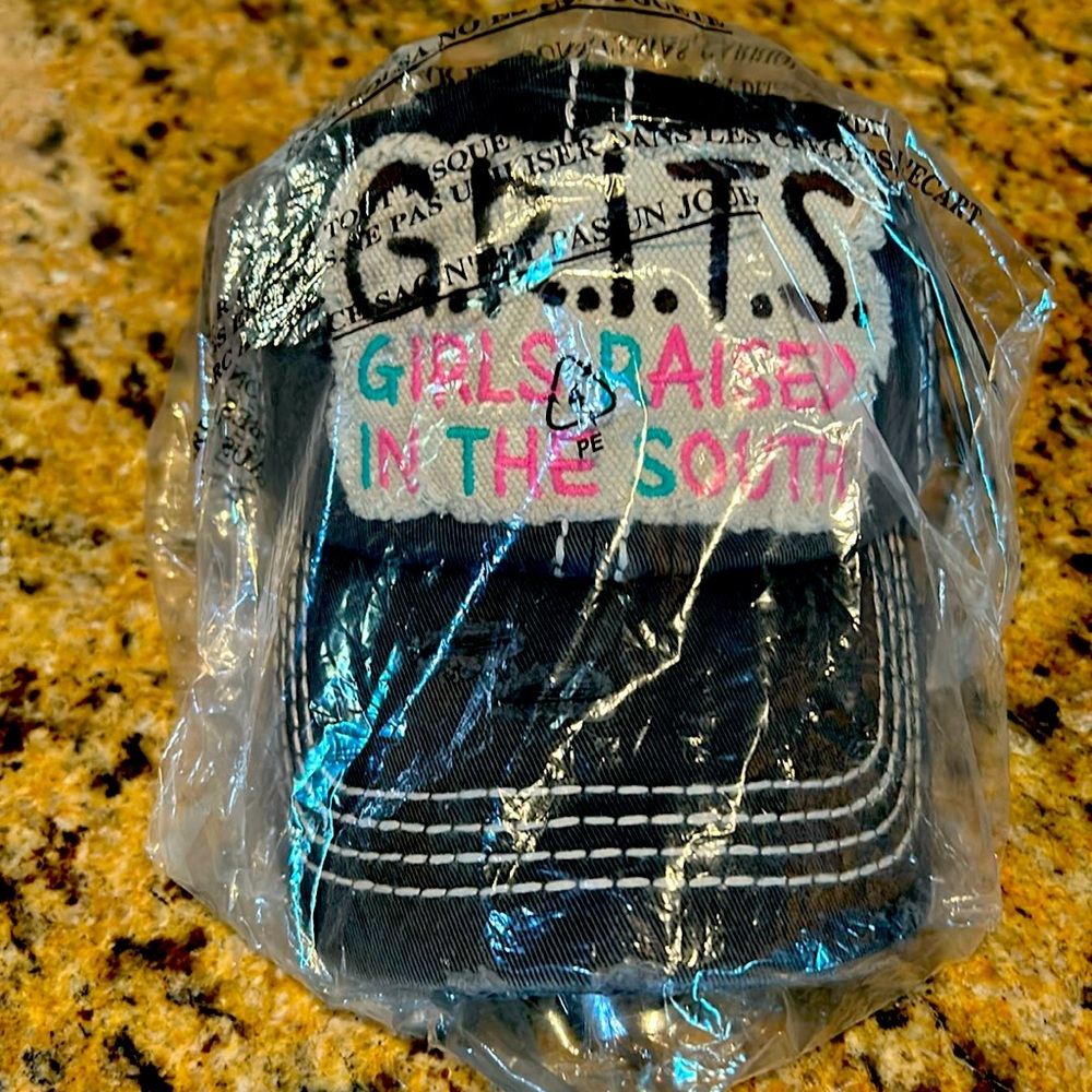New cap that saids GRITS.   Girls raised in the South